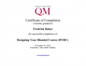 QM Designing your blended course Certificate